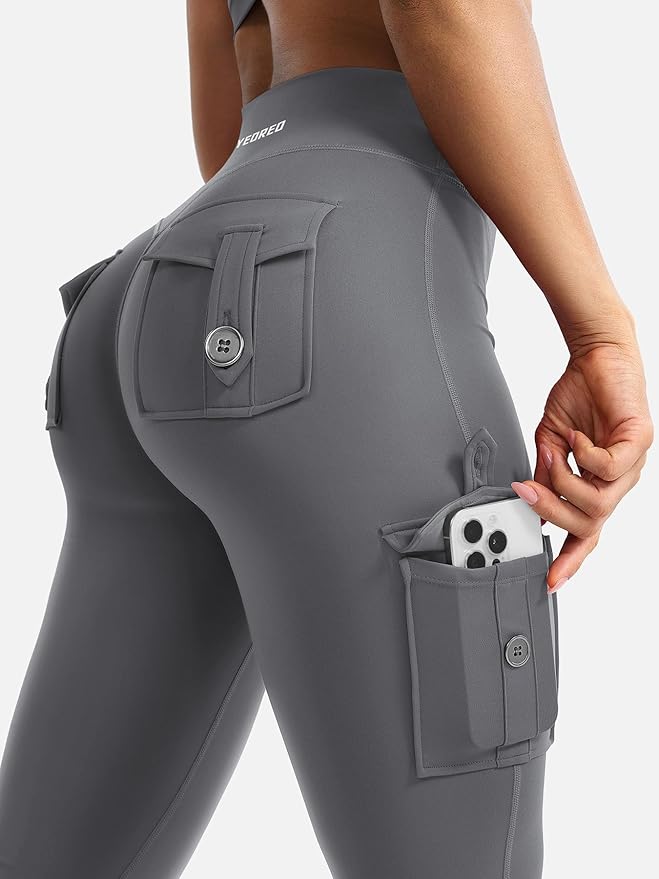 Women Workout Flare Leggings with Pockets