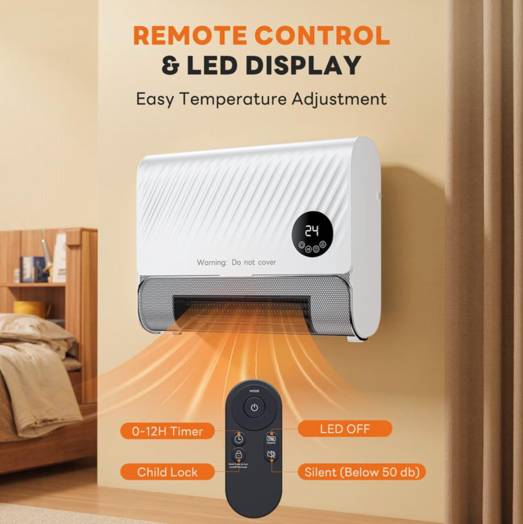 Smart Wall Heater, 1500W Fast Heating