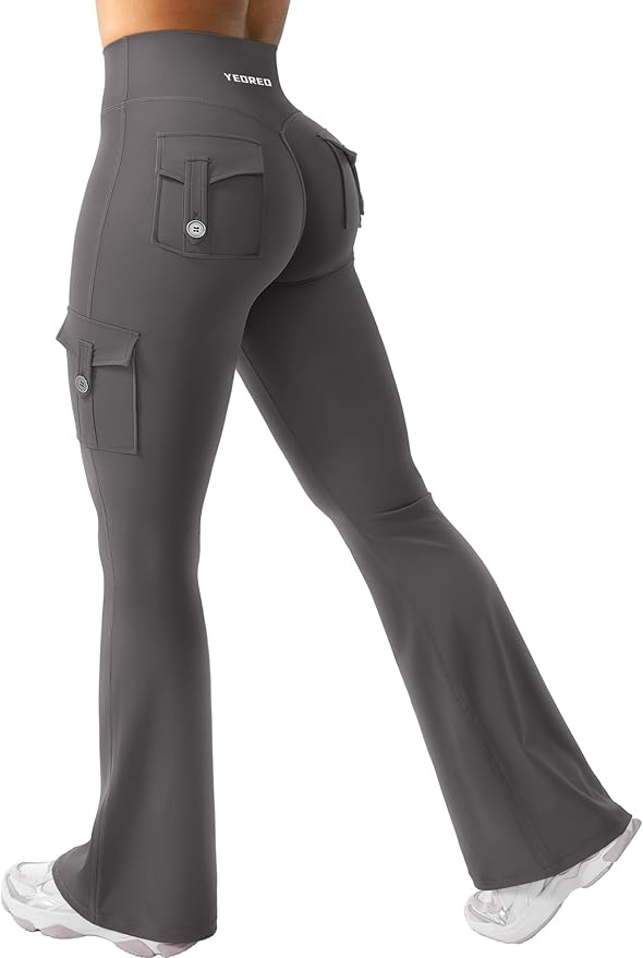 Women Workout Flare Leggings with Pockets