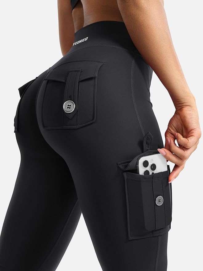 Women Workout Flare Leggings with Pockets