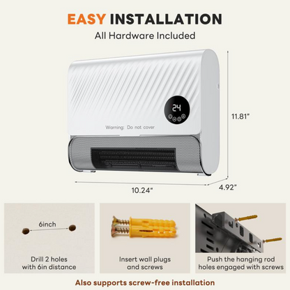 Smart Wall Heater, 1500W Fast Heating