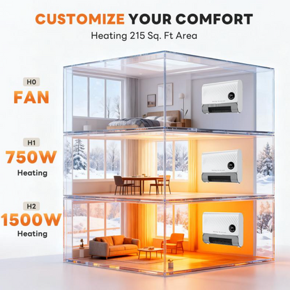 Smart Wall Heater, 1500W Fast Heating